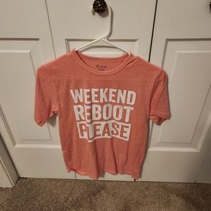 Children's Place boys 10/12 pink shirt